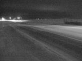 A Ministry of Highways camera shows Highway 16 near Clavet early Thursday, Jan. 14