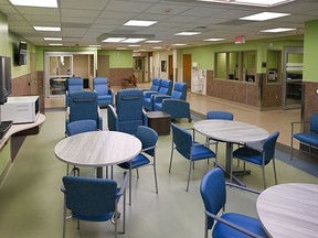 A common area in a new short-stay mental health unit at Royal University Hospital in Saskatoon. (Photo courtesy of the Saskatchewan Health Authority)