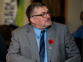 Progressive Conservative Party of Saskatchewan leader Ken Grey sits at the Heritage Inn Hotel & Convention Centre in Moose Jaw where the party's leadership convention was being held.