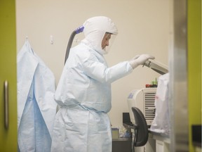 Darryl Falzarano works in the level 3 containment lab at VIDO-Intervac. Photo taken in Saskatoon, SK on Monday, June 29, 2020.