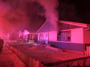 Saskatoon firefighters responded to an early-morning fire at this Mayfair residence following a 9-1-1 call at 4:35 a.m.