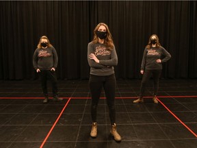 Artist directors Jodi Simpson-Liburdi, Kathleen Bindle and Sara Klippenstein teamed up to open Dance Collective in September — a dance studio formed to provide the opportunity for anybody to dance, regardless of ability. Photo taken in Saskatoon on Friday, February 19, 2021.