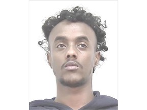 Sharmarke Ali Mohamed, 22, is a person of interest wanted by police in relation to the Feb. 2, 2020 homicide of Sheldon Wolf. PHOTO BY CALGARY POLICE SERVICE