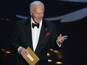 (FILES) In this file photo taken on February 24, 2013 Actor Christopher Plummer presents an award onstage at the 85th Annual Academy Awards in Hollywood, California. - Veteran Canadian actor Christopher Plummer, whose decades-long career featured a star turn in "The Sound of Music" and an Oscar win late in life, has died, US media said Friday, citing his manager. He was 91.