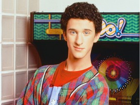 This 1992 image released by NBC shows actor Dustin Diamond as Samuel Powers, better known as Screech" from the series "Saved by the Bell." Diamond died Monday after a three-week fight with carcinoma, according to his representative. He was 44. Diamond was hospitalized last month in Florida and his team disclosed later he had cancer. (Paul Drinkwater/NBCU Photo Bank via AP) ORG XMIT: 6efce2052e494dd9a4f15e6b3dddf84a-6efce2052e494dd9a4f15e6b3dddf84a-0