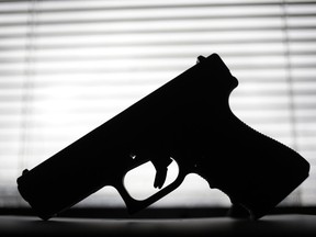 Five semi-automatic handguns being seized were among the firearms seized.