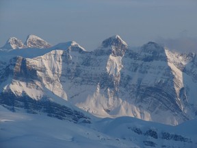 Mount Spring-Rice, a Rocky Mountains peak on the B.C.-Alberta border.