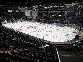 The Brandt Centre ice surface, as seen on March 2, will be used by seven teams in the WHL's Regina bubble.
