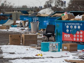 Meadowgreen recycling depot on Whitney Avenue and 22nd Street, photographed on March 23, 2021.