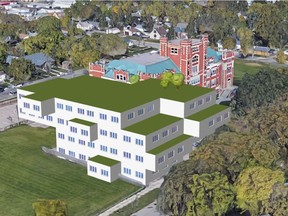 Mike Nemeth’s proposal for modular add-ons to be built at King George School.