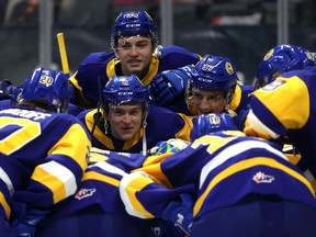 Regina Pats vs. Saskatoon Blades at the Brandt Centre on March 26, 2021. Keith Hershmiller Photography.