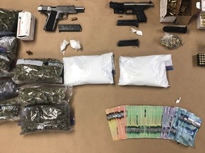 Saskatoon police seized weapons, ammunition, various drugs, and cash after an investigation by the guns and gangs unit. A 19-year-old man was arrested on April 16, 2021 and is charged with several firearm and drug-related offences.