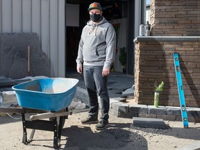 REGINA, SASK : April 7, 2021 -- Rusty Shovel Landscape Shop owner Sean Stefan stands in the store's yard on Angus Street in Regina, Saskatchewan on April 7, 2021. Demand for outdoor products, such as those sold by Rusty Shovel, has gone up during the COVID-19 pandemic. BRANDON HARDER/ Regina Leader-Post