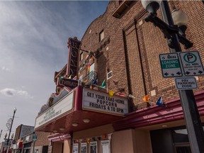 The Roxy Theatre has opted to close temporarily in order to prevent the spread of variants. Photo taken in Saskatoon, SK on Friday, April 9, 2021.