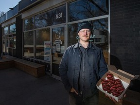 Bryn Rawlyk, owner of Darkside Donuts is one of more than 40 businesses that have been raising money for Prairie Harm Reduction.
