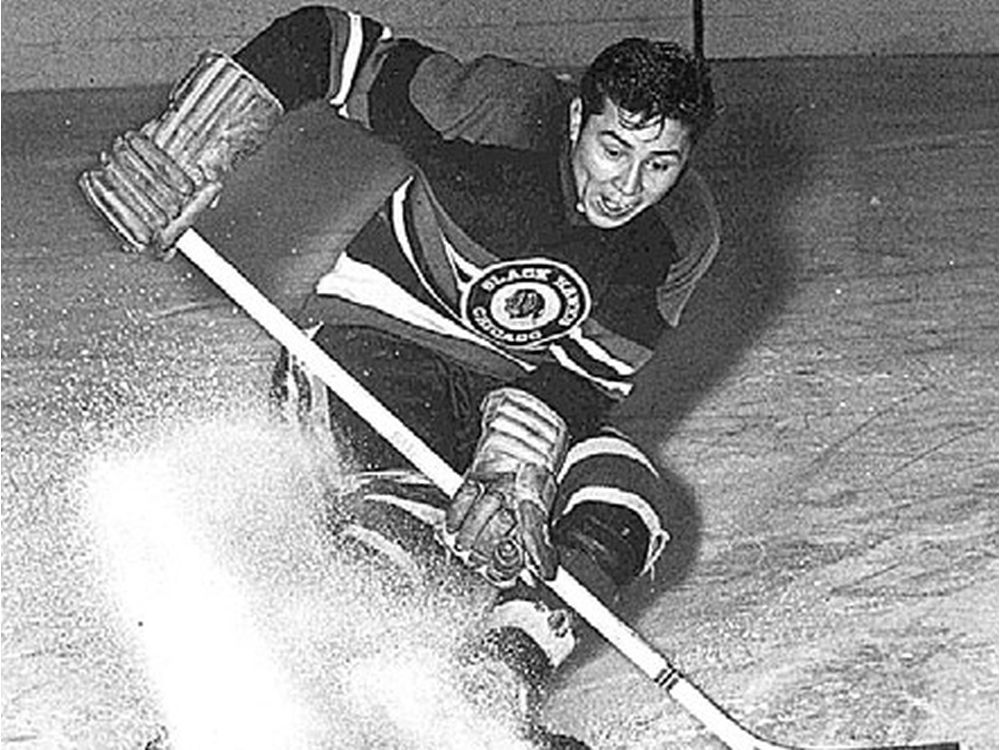 Fred Sasakamoose was born on the Ahtahkakoop Cree Nation in Saskatchewan and became the first treaty Indian to play in the National Hockey League when he suited up for 11 games with the Chicago Blackhawks in 1953-54.