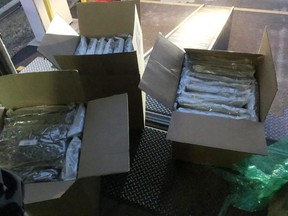 Saskatchewan RCMP seized approximately 4,000 pounds of illegal marijuana after a traffic stop near Caronport on April 7.