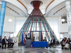 FSIN vice-chief David Pratt speaks about the SHA at the First Nations University of Regina in 2019.
