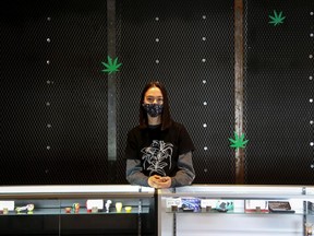 Cierra Sieben-Chuback, the 26-year-old Saskatoon pot entrepreneur, has opened three new stores in the last six months in preparation for the arrival of larger cannabis store chains. Photo taken in Saskatoon on Tuesday May 4, 2021.