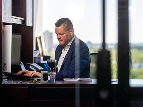 Vendasta CEO Brendan King is pictured in his office on May 27.