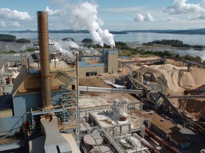 Richmond-headquartered Paper Excellence is buying rival Domtar for USD$3 billion. Above, Paper Excellence's pulp and paper mill at Crofton on Vancouver Island.