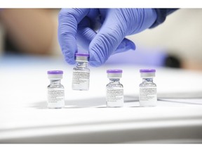 The Pfizer-BioNTech COVID-19 vaccine. Jack Boland/Toronto Sun/Postmedia Network