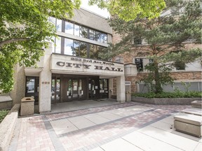 The Third Avenue entrance to Saskatoon City Hall is seen in this photo taken in Saskatoon, SK on Wednesday, June 10, 2020.