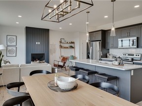 Arbutus Properties' designer Jen Lapsiuk chose a Prairie Modern design theme for the new Austin show home, located at 304 Olson Lane East in The Meadows. The open concept floor plan accommodates many different furniture configurations. Photo: Scott Prokop Photography