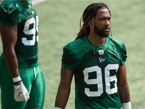 Defensive end Tim Williams is the fifth member of the Saskatchewan Roughriders to suffer a season-ending torn Achilles tendon. BRANDON HARDER/ Regina Leader-Post