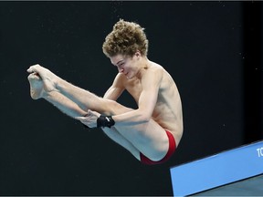 Rylan Wiens, shown performing at the Diving World Cup in Tokyo in May, is off to the Olympics.
