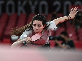 Syrian Hend Zaza, whose training was interrupted by civil war, qualified for the women’s table tennis tournament last year when she was 11. She beat a 42-year-old to book her spot.