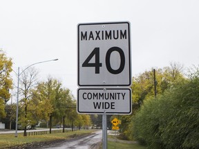 The City of Saskatoon lowered the speed limit to 40 km/h in the Montgomery Place neighbourhood because of the absence of sidewalks throughout most of the community. Photo taken in Saskatoon, Sk on Friday, September 21, 2018.