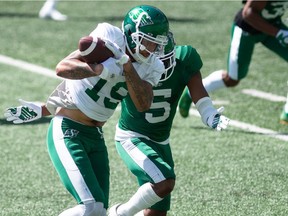 Brayden Lenius, 19, is one of nine Canadians the Saskatchewan Roughriders could start in 2021. BRANDON HARDER/ Regina Leader-Post