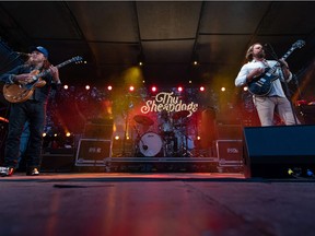 The Sheepdogs perform on opening night of the SaskTel Jazz Festival at the Bessborough Gardens, Aug. 8, 2021.