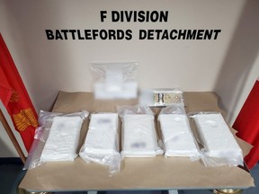 North Battleford RCMP seized five kilograms of cocaine on Aug. 13, 2021. Photo provided by RCMP.
