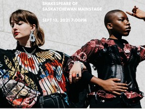 COSMOS, a collaboration between poet Peace Akintade-Oluwagbeye and musician Micah Jane is being performed at the Shakespeare on the Saskatchewan site on Sept. 13. (Provided: Shakespeare on the Saskatchewan)