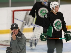 Long-time NHL coach Mike Babcock is now coaching the U of S Huskies men's hockey team at Merlis Belsher Place. Photo taken in Saskatoon on Tuesday, Sept. 14, 2021.