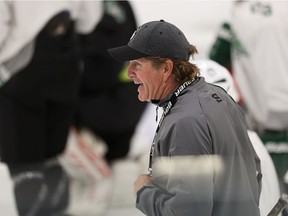 Longtime NHL coach Mike Babcock has coached the University of Saskatchewan Huskies for the 2021-22 season. Photo taken in Saskatoon on Tuesday, September 14, 2021.