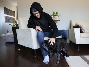 Saskatoon resident Jessica Bailey, who has been waiting years for a kidney transplant from a live donor, sits for a photo at her home on Wednesday, Sept. 29, 2021.