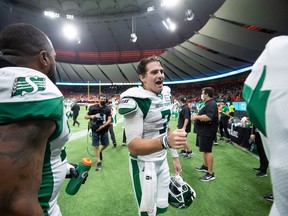 Saskatchewan Roughriders quarterback Cody Fajardo has had many reasons to celebrate during the 2021 CFL season and the team's report card reflects that success.