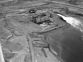 Coteau Creek Electric Plant, during its construction in July of 1967.