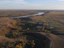 An aerial view of Wanuskewin Heritage Park. (Photo courtesy of Andrew McDonald)