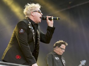 The Offspring perform during the first day of the 2014 Heavy Montreal festival.