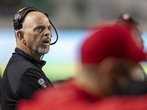 Head coach Craig Dickenson and the Saskatchewan Roughriders have questions to answer after Saturday's 22-19 loss to the visiting Calgary Stampeders.