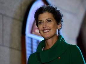 Senator Josee Forest-Niesing arrives to the Senate to be sworn-in on Parliament Hill on Tuesday, Oct. 16, 2018.