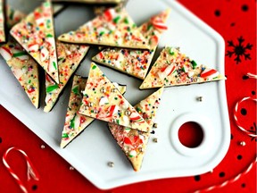 Double Chocolate Peppermint Bark for holiday gifting.