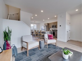 Arbutus Properties are known for their stylish and functional designs and the Hudson Row Townhome project is not exception. The floor plan is designed ot appeal to a variety of demographics from downsizers to first-time home buyers to young families. SCOTT PROKOP/ARBUTUS PROPERTIES