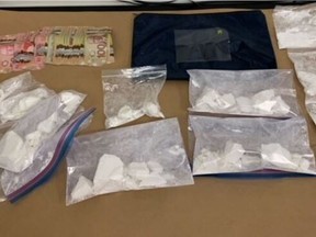 Cocaine and cash seized in a recent drug bust by the Saskatoon Police Service.