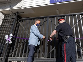 Mainstreet Equity Corp. held a ribbon cutting event for the renovated apartment building at 1310 20th Street West. Photo taken in Saskatoon on Tuesday, November 2, 2021.