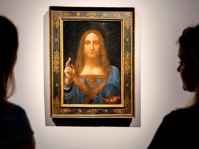 Never seen in public since it was sold for a record 450 million dollars at Christie's in 2017, Vinci's Salvator Mundi arouses curiosity about its presence in a major exhibition of Leonardo da Vinci paintings opening at Louvre museum on Oct. 24.